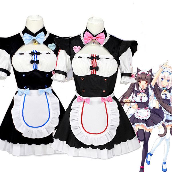 

nekopara chocola vanilla косплей костюм женщины sexy cat горничной платье слуги, Black