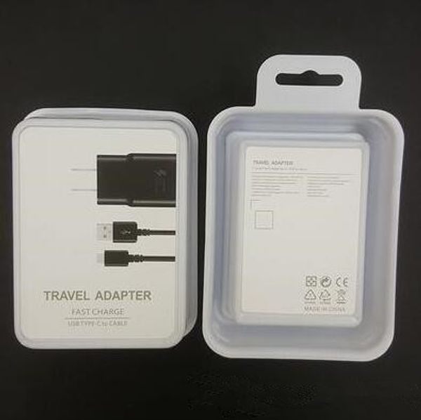

oem black/white fast travel adapter wall charger + type-c cable with retail packaging for samsung galaxy s8 s8 plus moto z c9 pro