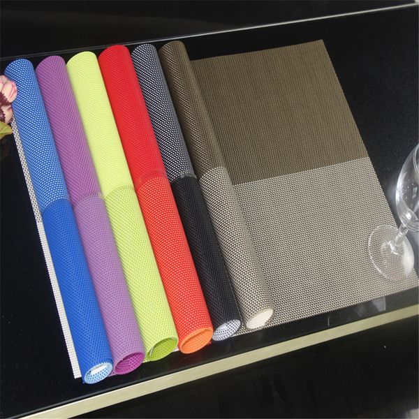 

wholesale- 4pcs/lot dinner placemat pvc dining table mat disc pads bowl pad coasters waterproof table decor cloth pad slip-resistant pad