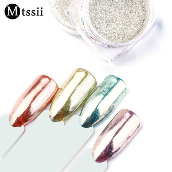 

mtssii 1g/box glass nail glitter unicorn shimmer nail powder dust ultra-thin chrome pigment manicure diy art decor, Silver;gold