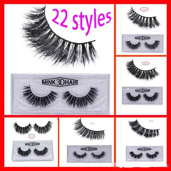 

20 стилей 3D норки накладные ресницы макияж 100% натуральная норка натуральные густы