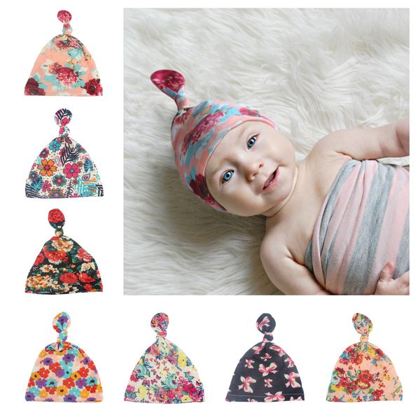 

new arrival spring summer children cute knot hat flower cotton cap for baby wear new baby girls newborn toddler infant kids hats, Yellow