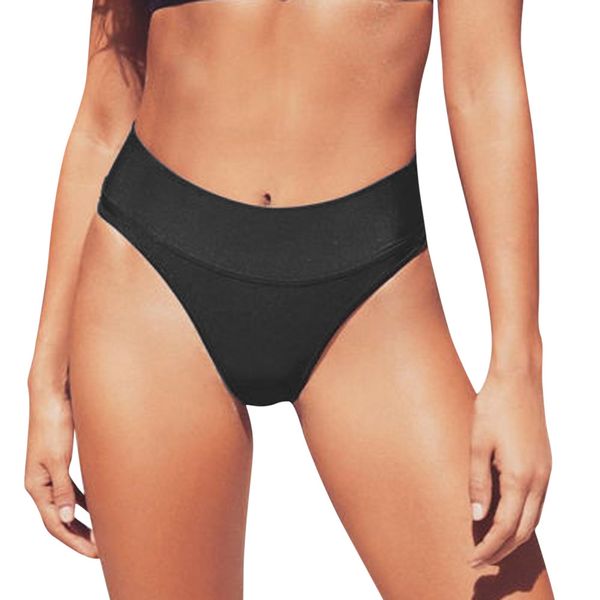 

bikini bottoms swimwear women vintage high waist brazilian bikinis bottom black swimwear briefs beachwear beach badpak, White;black