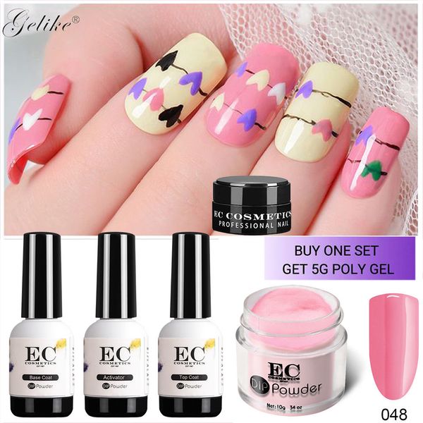 

gelike 10g dipping powder naturally dry without lamp cure nails dip powder gel nail color nails decorations, Silver;gold