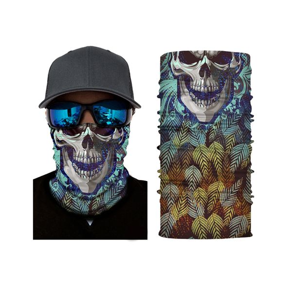 

multifunctional skull pattern mask for cycling outdoor activities, Black