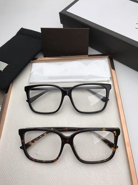 

2018 new optical myopia frame neutral glasses box all men and women the cat's eye ultra-light plank flat lens, Black