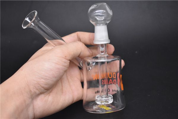 Atacado US Dab xícaras de vidro de bolso bongo Mini borbulhador de cinzas de vidro coletor Inline Percolator Tubulação De Água bongo de Petróleo bong