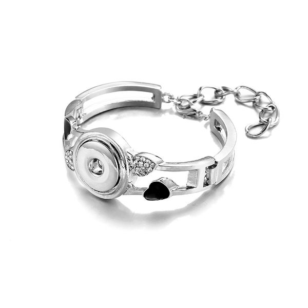 

luwellever metal 301 vintage fashion 3 защелками браслеты браслеты сменная шарм ювелирные изделия для кнопки 12мм 18мм женщины fit, Golden;silver