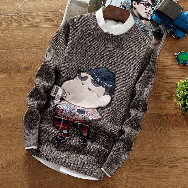 

new autumn winter popular mens sweaters long sleeve slim fit casual male christmas sweater warm hip hop pullover men pull homme, White;black