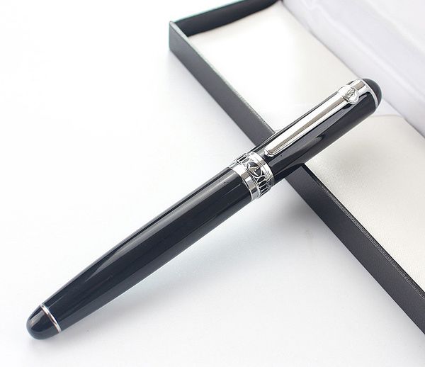 

новый шаблон горячей продажи яркий черный цвет гелевые ручки высококачественный металлический материал роликовая ручка школа и бизнес канцел