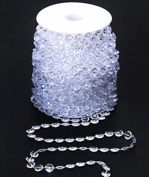 

30 М Свадебные Украшения Восьмиугольные Акриловые Хрустальные Бусины Занавес Две