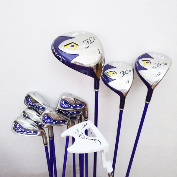 

New women golf club maruman fl iii golf complete et of club driver fairway wood putter graphite golf haft hipping