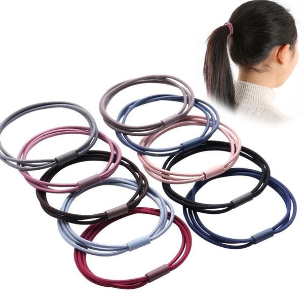 

50pcs women rubber band hair gum ropes elastic hair bands for girls fashion simple style headbands scrunchies accessories