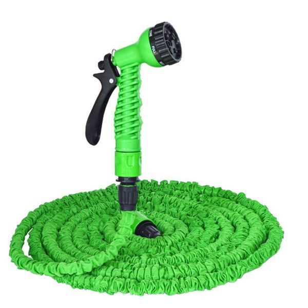

deluxe magic hose 25 50 75 100 футов расширяемый гибкий садовый шланг для воды растягивающийся 3x 7 в 1 распылительное сопло