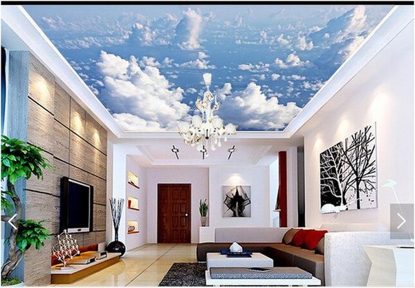 

3d wallpaper custom p ceiling mural wallpaper modern fashion beautiful blue sky sea starry sky zenith mural large starry sky wallpaper