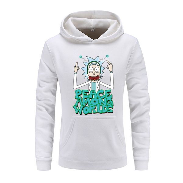 

Rick Morty Anime Men Hoodie 2018 New Male Slim Casual Hoody Print Men's Hoodies Sweatshirts 100% Cotton