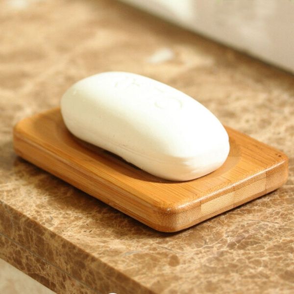 

New arrival Hot Worldwide Natural Bamboo Wood Soap Dish Storage Holder Bath Shower Plate Bathroom