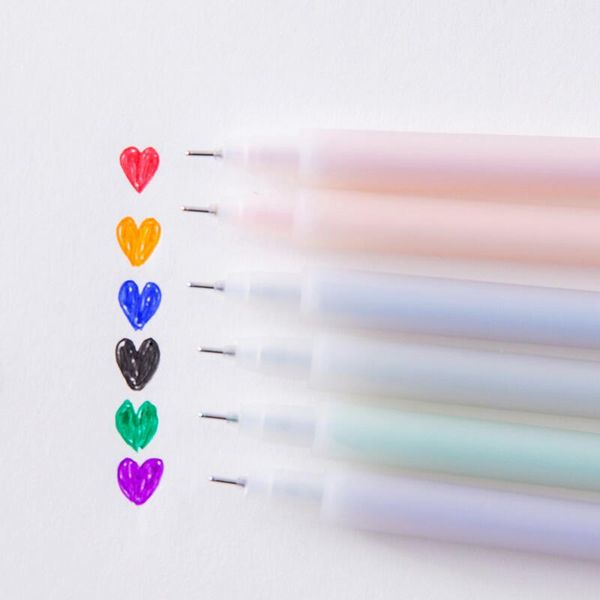 

0.5mm korea stationery simple wind transparent scrub watercolor pen neutral pen office school writing supplies gel pens