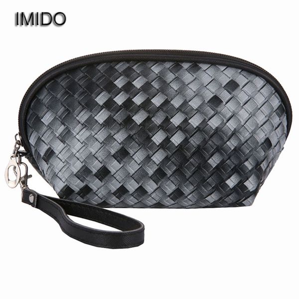 

imido new luxury cosmetic bags leather make up clutch travel toiletry necessaries makeup bag worganizer cases storage xly019