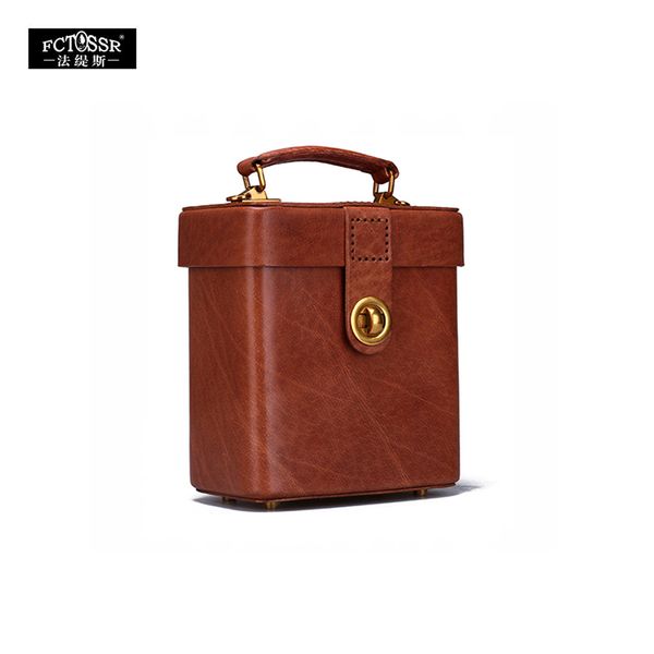 

original stereotypes women bag first layer cowhide handbags hard leather simple retro personality shoulder messenger bag