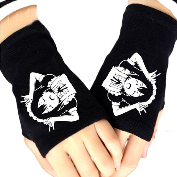 

fashion girls knitting gloves lovelive nico yazawa kotori minami fingerless cotton knitted glove winter warm mittens femme gift, Blue;gray