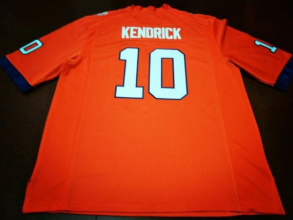

men clemson tigers derion kendrick #10 real full embroidery college jersey size s-4xl or custom any name or number jersey, Black;red