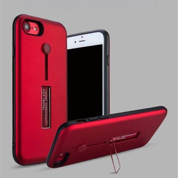 

2018 latest finger holer support for iphone 6s case silicone phone case for iphone x case hybrid pc+tpu protective cover