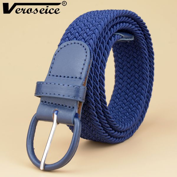 

[versoseice ]new pin buckle belt women stretchable fabric knitted strap casual female waistband belt jeans belts for women, Black;brown