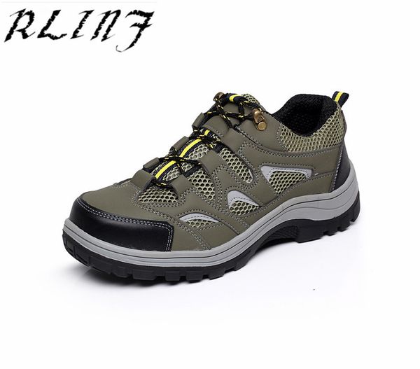 

rlinf casual breathable safety shoes anti-smashing piercing wear-resistant oil-resistant acid and alkali protective shoes, Black