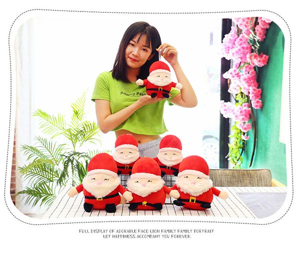 

006 Christmas Santa Claus machine baby doll Plush Toys 20CM Ornaments Decoration For Home Xmas New Year Kids Gift Saint Nicholas toys