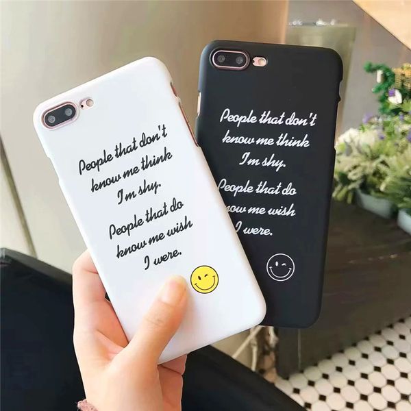 New Letter Print Matte Pc Hard Cases For Iphone X 87 Plus 66s