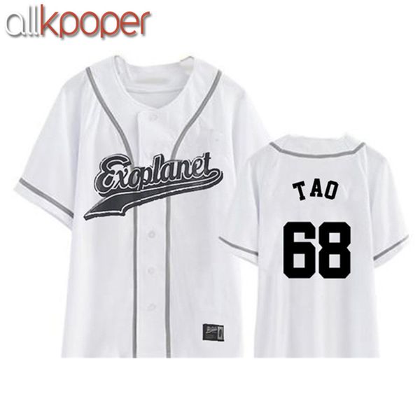 

allkpoper new exo plane3 kpop exo chanyeol sehun xiumin baekhyun t-shirt women t-shirt women t shirt harajuku, White