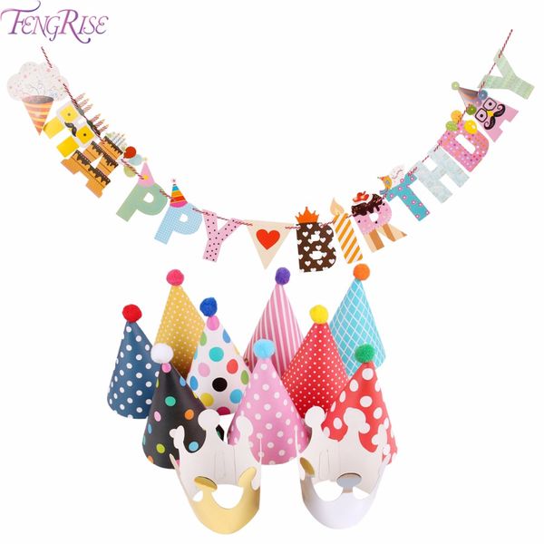 Fengrise Happy Birthday Party Hats Polka Dot Diy Cute Handmade Cap