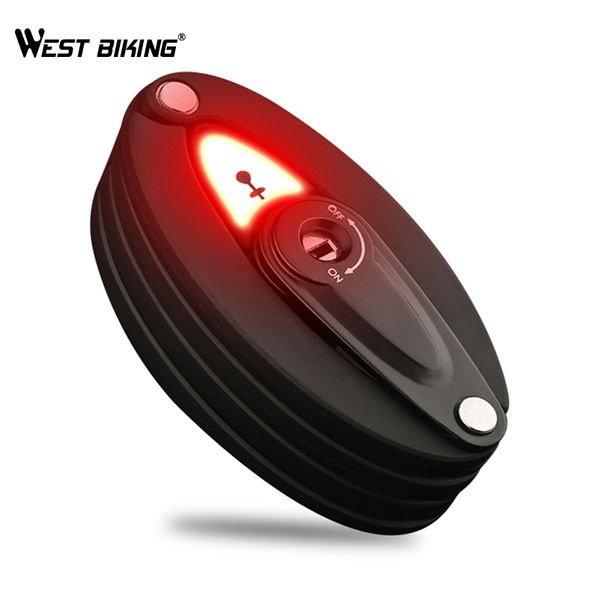 

west biking foldable bicycle lock 100lm taillight reflective sticker strong security anti-theft steel alloy road mtb bike lock
