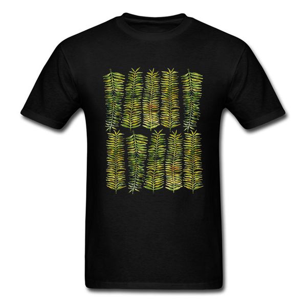 

fern specimens tshirts printed men t-shirt o neck t shirt new year day short sleeve special clothes cotton tee comfortable, White;black