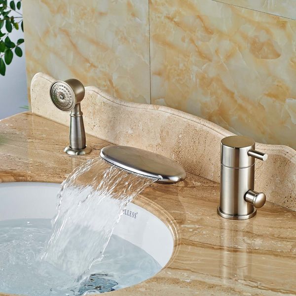 2019 Waterfall Bathroom Bathtub Basin Sink Mixer Tap Brass Bath