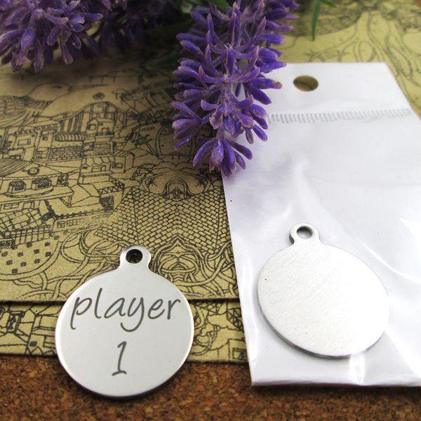 

40pcs--"player 1 gaming couples be st friends "stainless steel charms more style for choosing diy charms pendants necklace, Bronze;silver