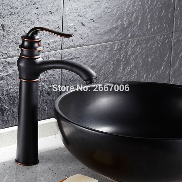 2019 Good Faucet Single Handle Hole Orb High Body Copper Faucet Black Color Basin Mixer Bathroom Vessel Sink Tap Gi647 From Rosaling 96 31