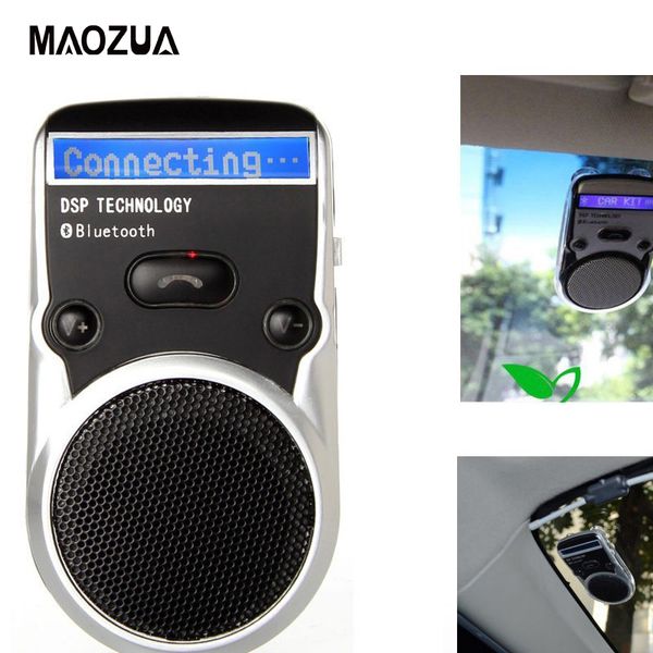 

solar power lcd bluetooth car kit hands adapter aux receiver handsspeakerphone for mobile phone cigarette lighter usb