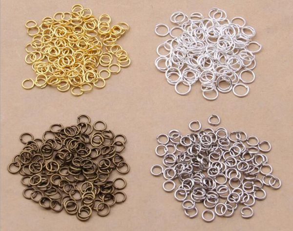 6mm Color Plata Anillos de Salto pequeño hallazgos fabricación de joyas 100 un