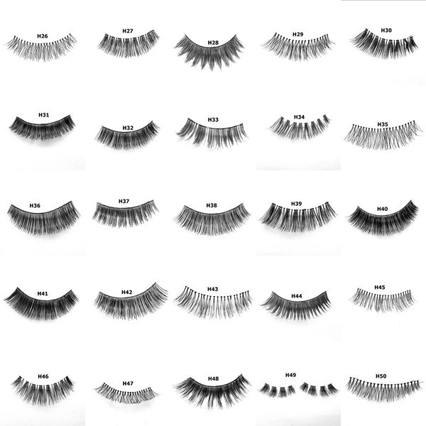 

New arrival 3d real human hair eyela he fal e la he exten ion oft fake eye la he eye makeup eye la he 64 tyle