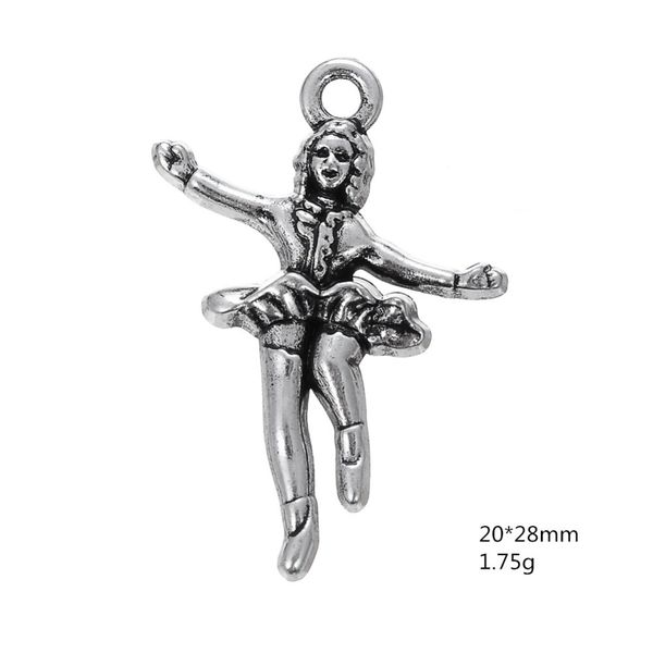 

dancing girl gift charms for women other customized jewelry, Bronze;silver