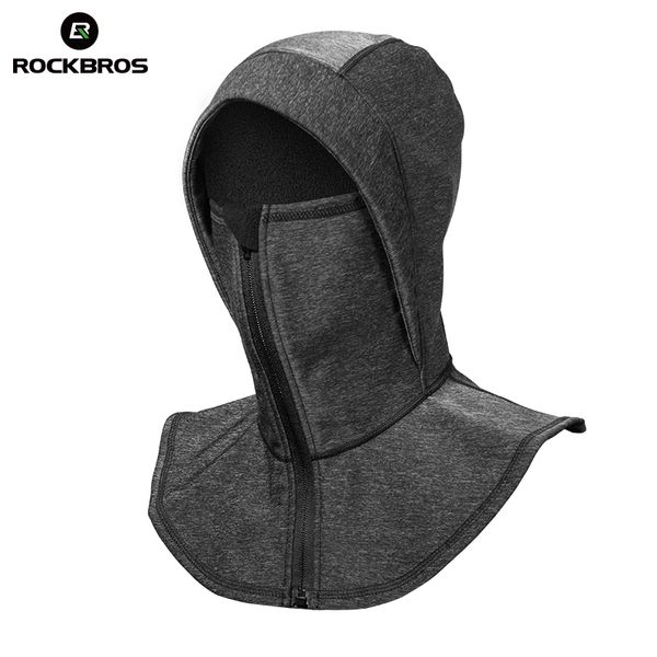 

fleece thermal bicycle skiing face masks headgear men women windproof skiing bibs snowboard neck outdoor riding masks headwear, Black