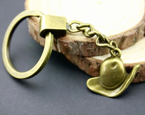 

6 шт. брелок женщины брелки пара брелок для ключей hat 23x20mm, Slivery;golden