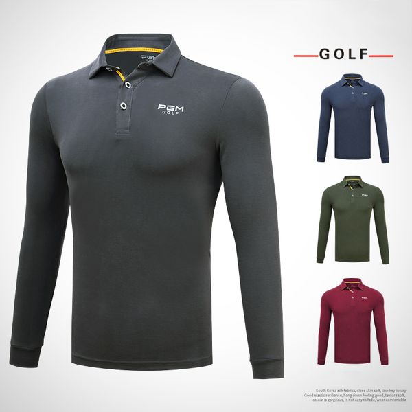 

2018 golf clothes men shirt long sleeve 2019 autumn winter clothing sport polo t-shirt pluse size, Black;blue