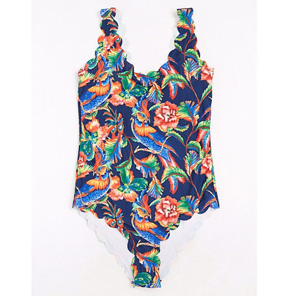 

beachwear 2018 summer beach swim wear bathing suit women monokini bodysuit jumpsuit woman vintage floral print swimwear one piece swimsuit