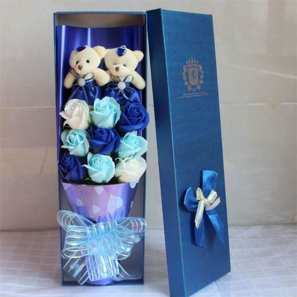

bouquet box doll valentine soap flower wholesale bear gift gift day birthday 9 soap rose 's moabw