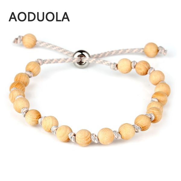 

natural thuja wood beads adjustable bracelets for women men handmade bracelet bangle charm stainless steel bracelet jewelry, Golden;silver