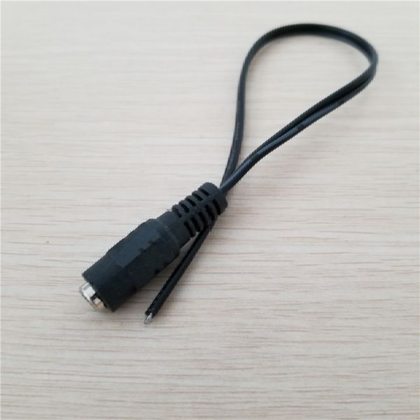 

10pcs/lot dc 5.5mm x 2.1mm power adapter female for cctv power charger data cable 12v 30cm