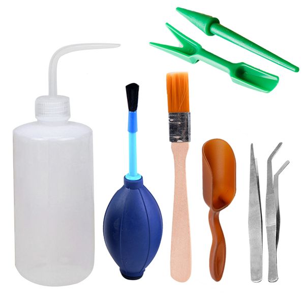 

Behokic 8шт Мини Суккулент Пересадка Пинцет Щетка Для Очистки Миниатюрный Сад Посадк